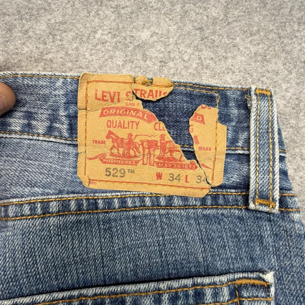 Vintage Levi's 529 Low Rise Straight Jeans Mens 34x34 (Fits 36x29) Western Y2K